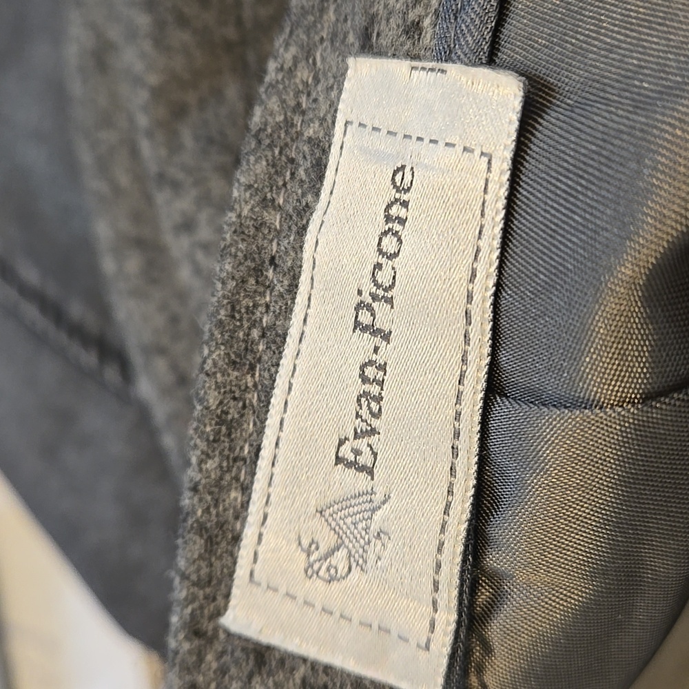 Evan Picone Vintage Gray Wool Blend Midi Skirt - Picture 5 of 6